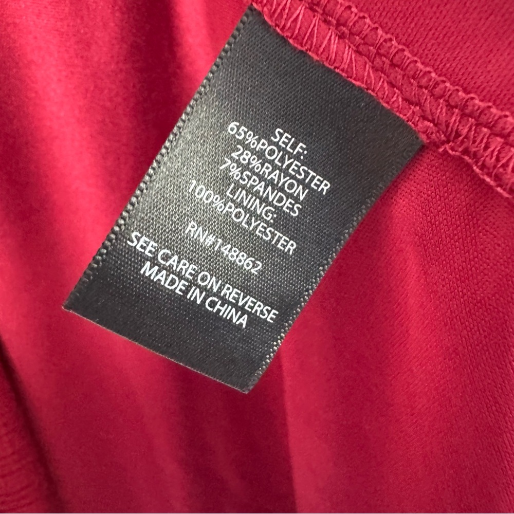Torrid Red Mini Jersey 3/4 Sleeve Puff Print Skater Dress Size 1 - Picture 6 of 7
